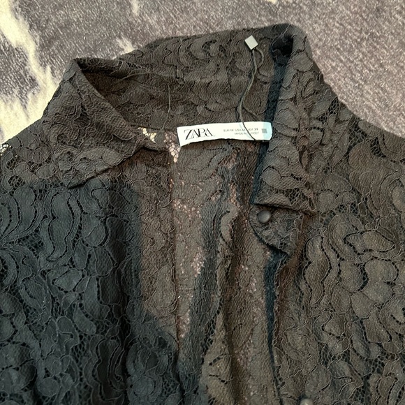 Zara tailored lace button down shirt - Picture 6 of 6